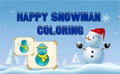 Happy Snowman Coloring