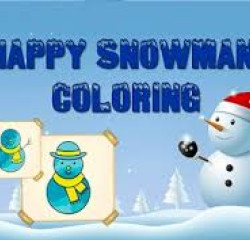 Happy Snowman Coloring